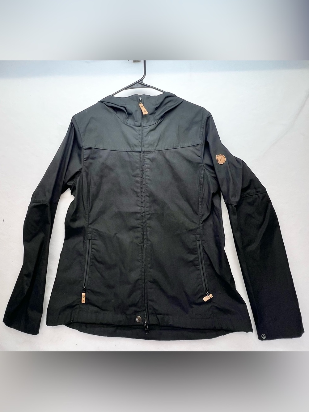 Fjall Raven Womens Jacket Medium Stina Coat Zip Hooded Cotton Blend Outdoor K11